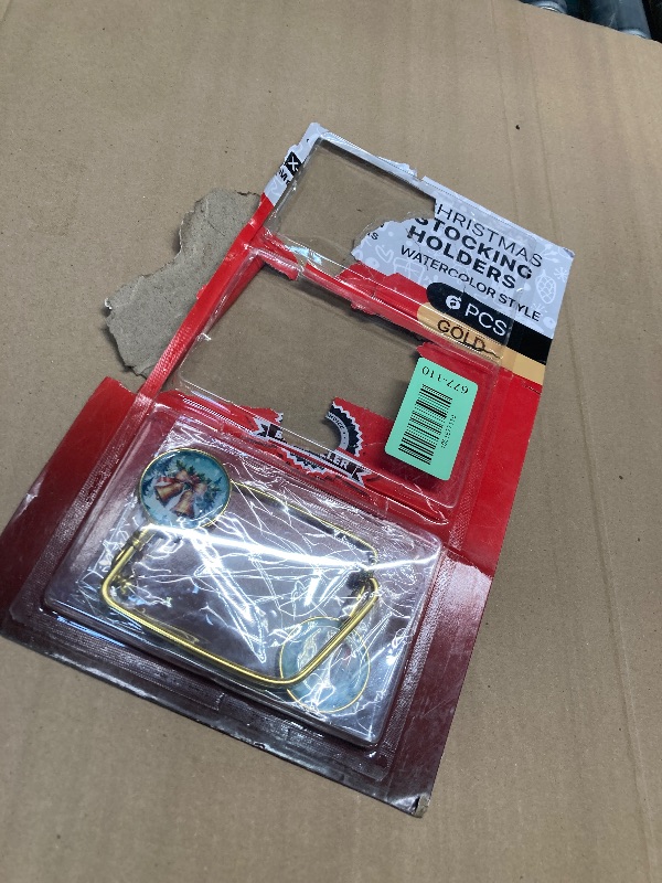 Photo 1 of *****PARTIAL SET***** X-Protector Stocking Holders for Mantle - 6 PCS - Premium Christmas Stocking Holder with Non-Slip Bottom - Golden Stocking Hangers for Mantel - Stocking Hooks with Stickers on Top - Merry Christmas!