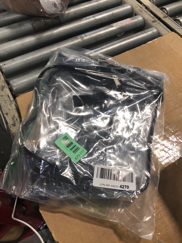 Photo 1 of ** USED DIRTY AT THE BOTTOM ** Clear Backpack Heavy Duty Clear Bookbag Transparent Backpacks for School Work Concert College (Black)