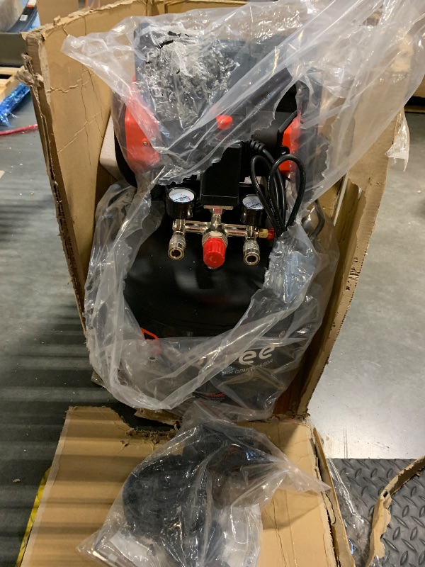 Photo 1 of 14Gal Portable Ultra Quiet Air Compressor, Max 115PSI 2HP 8.75CFM 70dB Oil-Free Low Noise Air Compressor for Auto Repair, Bike Tires, Garage Spray Painting 110V/60Hz