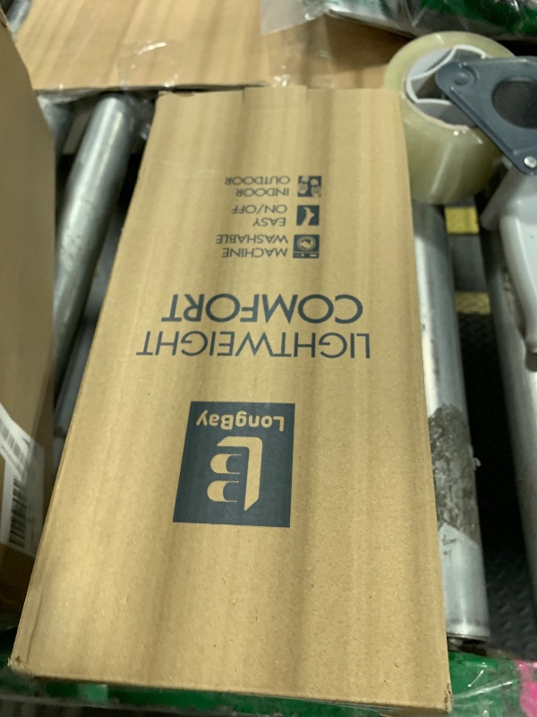 Photo 1 of **MINOR DAMAGE**
LongBay Men's Outdoor Slippers Two Tone Warm Memory Foam Slip On Indoor House Shoes bedroom Loafers Navy Blue, 11