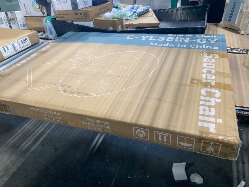 Photo 1 of ***similar item***Urban Lifestyle Oversized Urban Comfort Microsuede Saucer Chair Adult Lounge Seating Soft Plush Accent Furniture Living Room Relaxation Lightweight Portable Grey