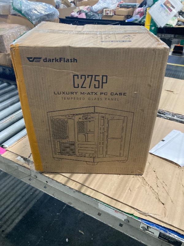 Photo 1 of ***similar item***darkFlash ATX Mid-Tower PC Case, Pre-Install 4 PWM ARGB Fans Computer Case, Full View Dual Tempered Glass Gaming PC Case, Type C Port, Supports up to 360mm Water Cooling Radiator,White(DS900)