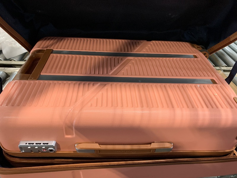 Photo 1 of *** VERY USED *** Cosbarn 5 Piece Luggage Sets with Spinner Wheels, Hardshell ABS Suitcase Set with Tsa Lock, Lightweight Hardside Waterproof Travel Suitcases for Men Women, Pink (20"/24"/28")
