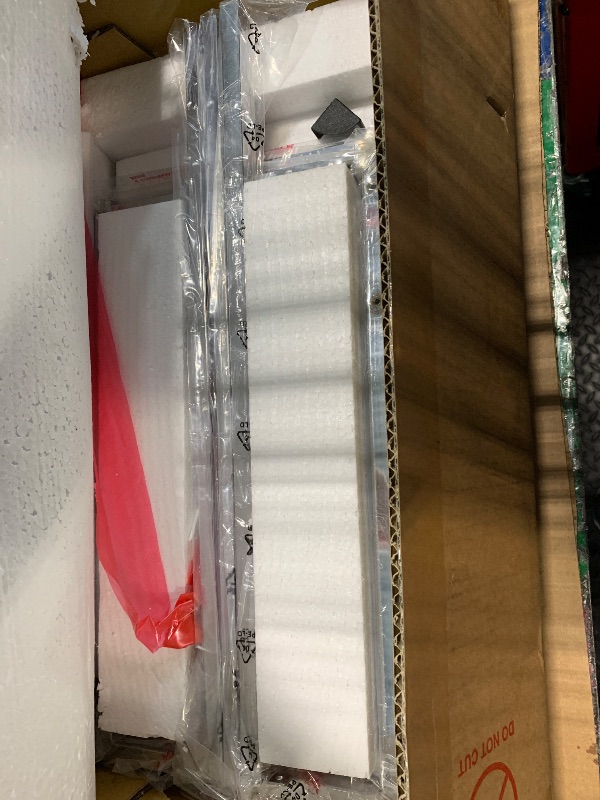 Photo 1 of *USED*
Coaster Home Furnishings - Stella - Glass and Metal - 10 Inch C-Shaped Sofa Side Table with Open Base and Space-Saving Design - Contemporary Style - Living Room - White and Chrome - 900250