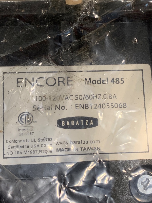 Photo 1 of *** USED *** Baratza Encore Coffee Grinder ZCG485BLK, Black