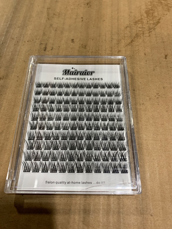 Photo 1 of ** NO TWEEZER *** Self Adhesive Lash Clusters No-Stem 10-12mm Short Lash Clusters 156pcs Clear Invisible Band Pre Glued DIY Eyelashes Natural Soft Wispy C-Curl Individual Eyelash Extensions with Tweezers EPUDY FIHSALA