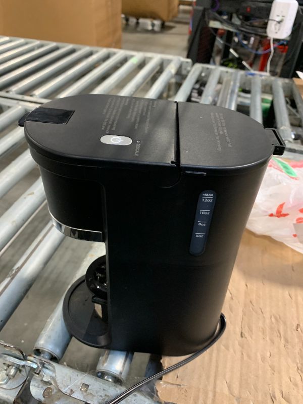 Photo 1 of Horavie Small Single Serve Coffee Maker, Fast Brew One Cup Coffee Machine for K Cup and Grounds, 6 to 12 oz. Brew Sizes, Capsule Coffee Machine with Descaling Reminder and Viewing Tank, Black