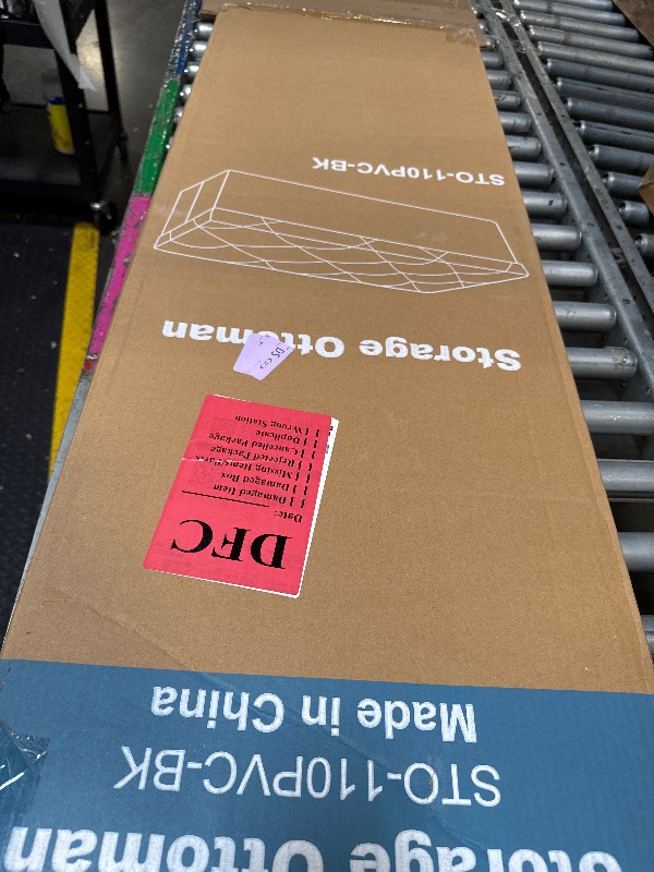 Photo 1 of ** SIMILAR IMAGE UNKNOWN SIZE OR BRAND***SONGMICS MAZIE Collection - 43 Inches Folding Storage Ottoman Bench, Ottoman with Storage, Foot Rest Stool, Load 660 lb, for Living Room, Synthetic Leather, Black ULSF701