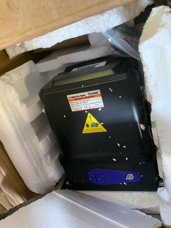 Photo 1 of TOPENS CK2500 Automatic Sliding Gate Opener Chain Drive Electric Gate Motor for Heavy Driveway Slide Gate Up to 5700 Pounds Security Gate Operator AC Powered with 20ft Roller Chain and Remote Control