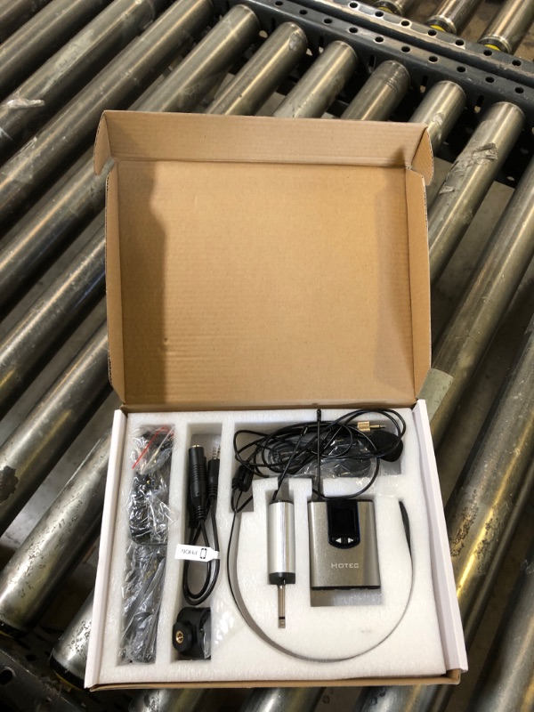 Photo 1 of HOTEC UHF Wireless Headset Microphone/Lavalier Lapel Mic with Bodypack Transmitter and Mini Rechargeable Receiver 1/4" Output for Vlogging or Speech