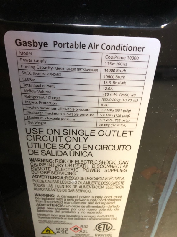 Photo 1 of Dual Hose Portable Air Conditioner, [2025 Upgraded] Full DC Inverter Compressor, Energy-Saving 13.6 CEER, Low Noise (45dB), Cools Room up to 500 Sq.Ft., Backlit Remote Control, 14,000BTU, Black

