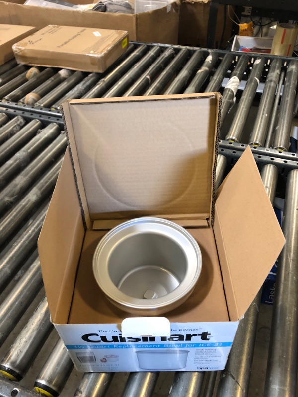 Photo 1 of Cuisinart ICE-31RFB Replacement Freezer Bowl, 1-1/2 quart, White
