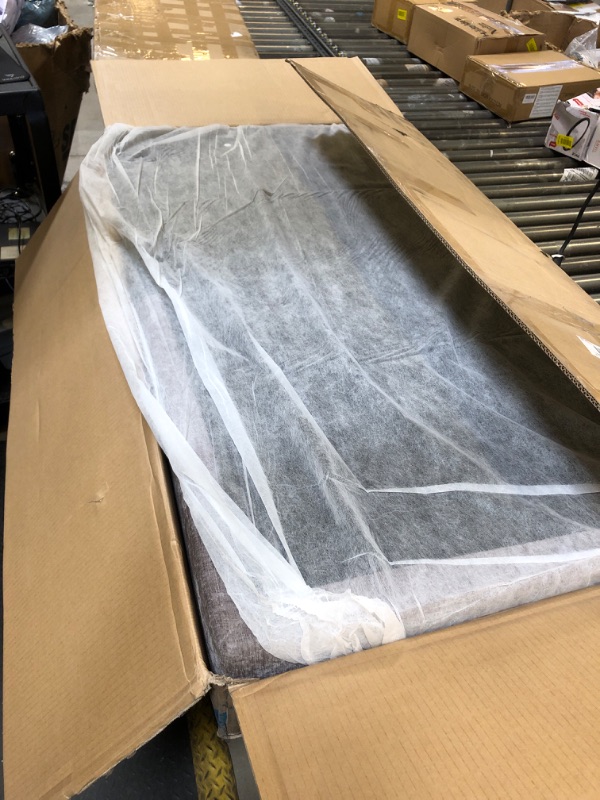 Photo 1 of 110 in. Pillow Top Arm Chenille U-Shaped Modern Sofa in Florid Gray with Chaise 3 BOXES


