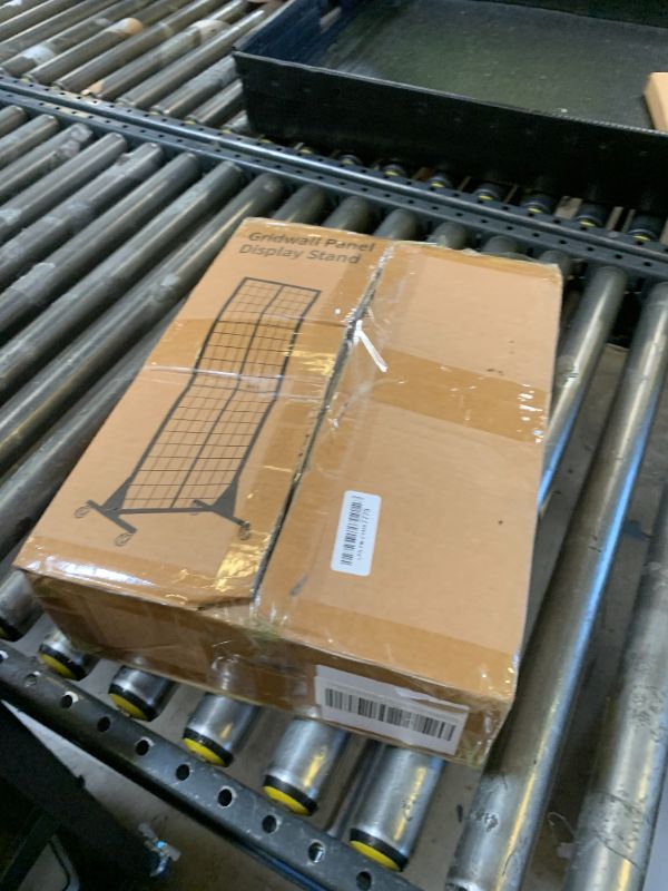 Photo 1 of DEYEGELEA 2'x5.5' Ft Gridwall Panel Display Stands Heavy Duty Floor Standing Retail Display Rack with Triangle Base for Retail Art Show With 10 Hooks