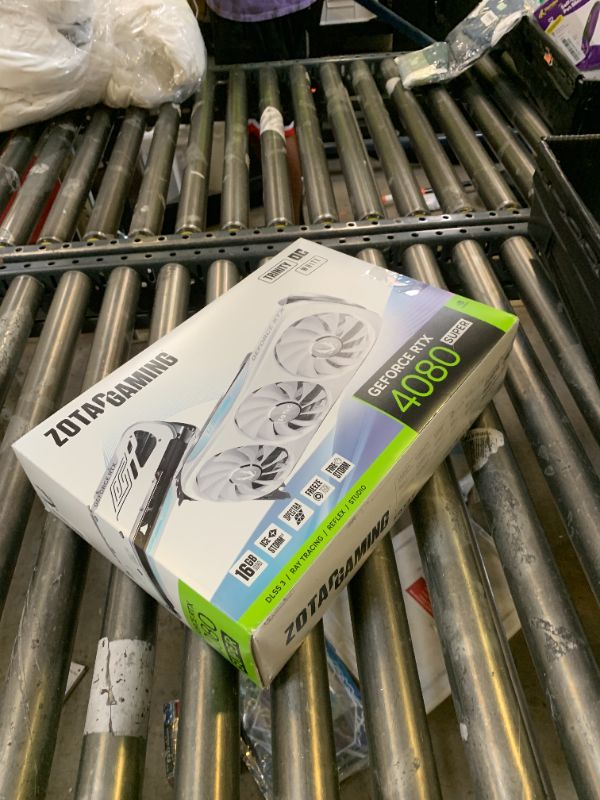 Photo 1 of ZOTAC Gaming GeForce RTX 4080 Super Trinity OC White Edition DLSS 3 16GB GDDR6X 256-bit 23 Gbps PCIE 4.0 Gaming Graphics Card, IceStorm 2.0 Advanced Cooling, Spectra RGB Lighting, ZT-D40820Q-10P