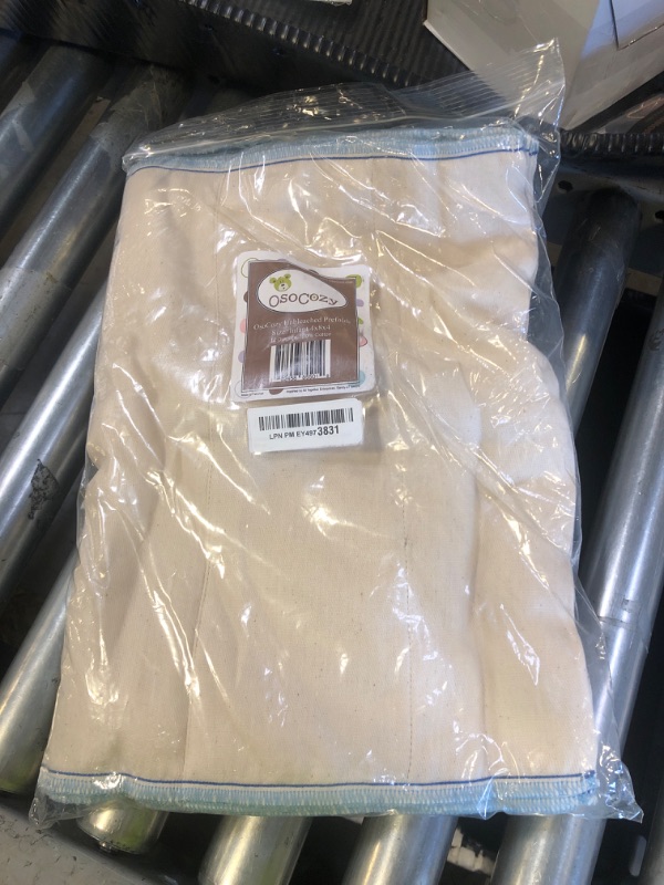 Photo 1 of Unbleached Prefold Cloth Diapers by OsoCozy – 100% Cotton, Durable, Soft, Absorbent, Sustainable & Economical - 12"x16", Fits 7-15 Lbs. - (Infant 4x8x4)
