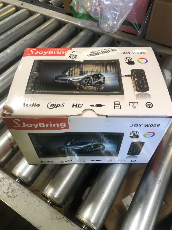 Photo 1 of Double Din Car Stereo Compatible with Voice Control Apple Carplay - 7 Inch HD LCD Touchscreen Monitor, Bluetooth, Subwoofer, USB/SD Port, A/V Input, AM/FM Car Radio Receiver, Backup Camera
