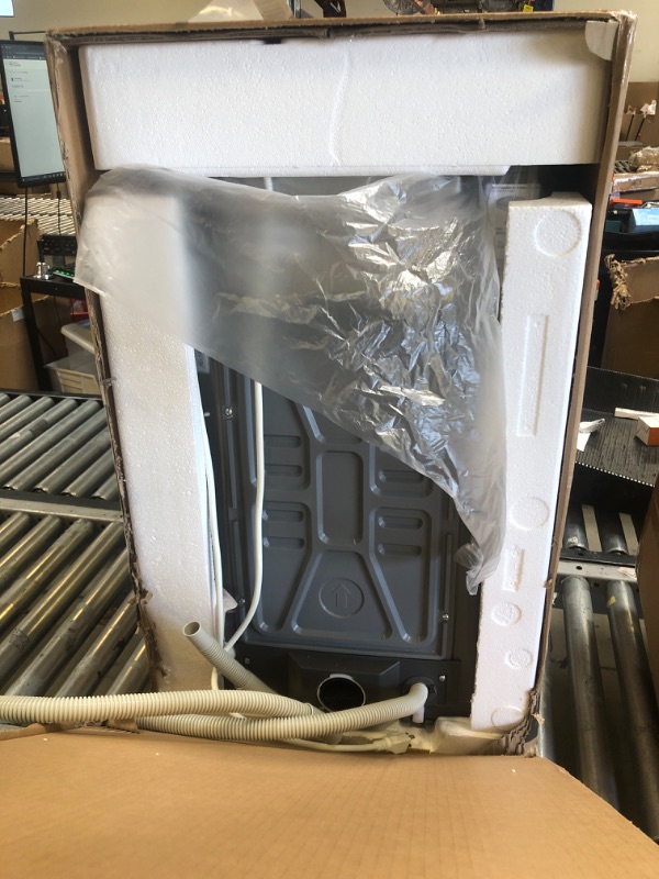 Photo 1 of Comfee Portable Washing Machine, 0.9 cu.ft Compact Washer With LED Display, 5 Wash Cycles, 2 Built-in Rollers, Space Saving Full-Automatic Washer