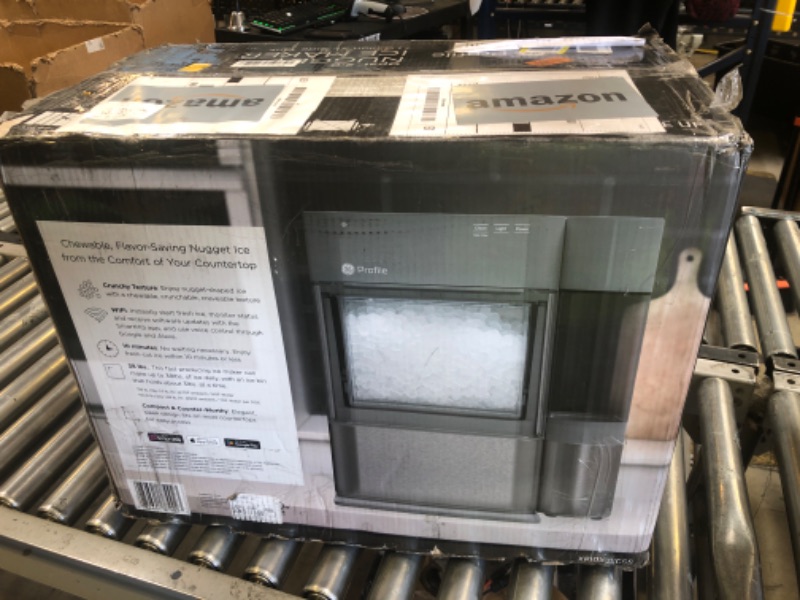 Photo 1 of GE Profile Opal 2.0 XL with 1 Gallon Tank, Chewable Crunchable Countertop Nugget Ice Maker, Scoop included, 38 lbs in 24 hours, Pellet Ice Machine with WiFi & Smart Connected, Stainless Steel