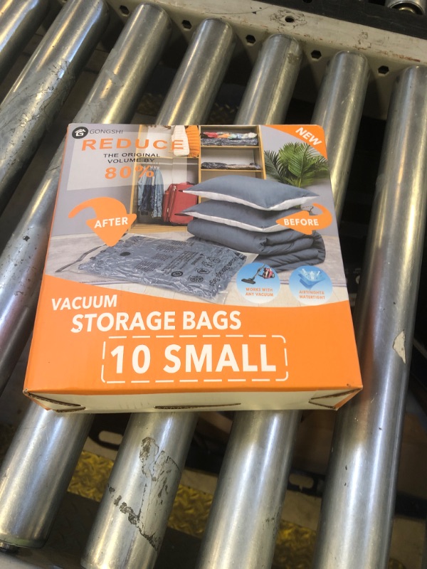 Photo 1 of 10 Small Vacuum Storage Bags, Space Saver Sealer Compression Bags for Blankets, Comforters, Pillows, Clothes Storage