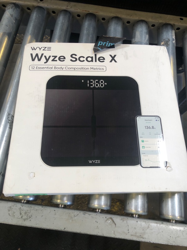 Photo 1 of Wyze Smart Scale X - Digital Bathroom Scale for Body Weight, BMI, Body Fat, Muscle Mass, Heart Rate Monitor | Sync with Health Apps | for People, Baby & Pet, 400 lbs (Black)