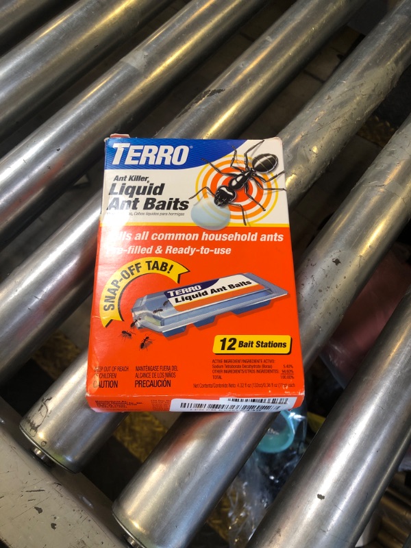 Photo 1 of TERRO Ant Killer Bait Stations T300B - Liquid Bait to Eliminate Ants - 12 Count Stations for Effective Indoor Ant Control