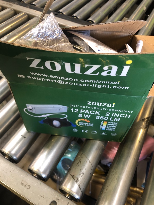 Photo 1 of zouzai 5CCT LED Gimbal Led Recessed Light with Junction Box, 360°+90° Adjustable Directional Eyeball Lighting, Dimmable, 2700K/3000K/3500K/4000K/5000K,ETL&Energy Star (Black 12 Pack, 2 inch)