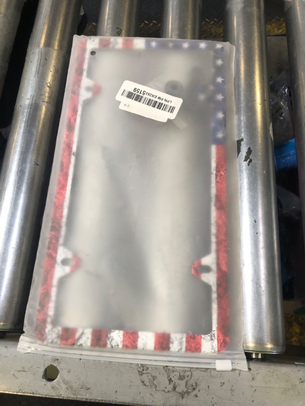 Photo 1 of MENEONE License Plate Frame, 1pc USA Flag Bling Rhinestone License Plate Frame Holder, Metal Rust-Proof American Patriotic Flag Sparkling Diamond License Plate Frame for Car Truck SUV