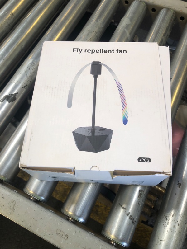 Photo 1 of PIMAG Fly Fans for Tables, Fly Repellent Fan Outdoor Indoor Keep Flies Away, Fly Repellent Fans for Tables with Holographic Blades for Picnic, Party, Restaurant, Kitchen, and BBQ, 4 Pack Black
