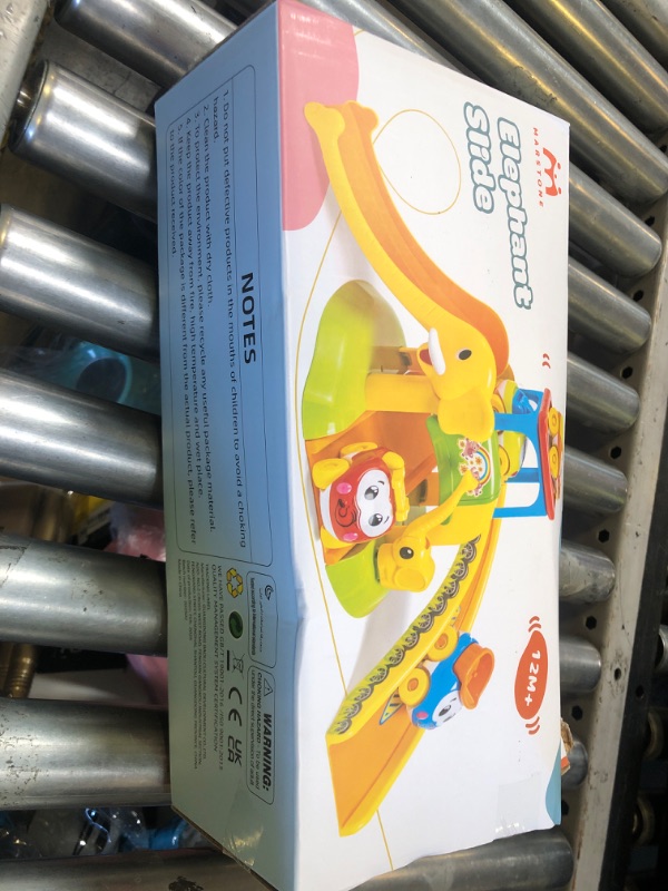 Photo 1 of Marstone Toddler Toys for 1 2 Year Old Boys and Girls Gifts: Educational Elephant Slide with 4 Animal Cars Toys for Baby 12-18 Months, First Birthday Present Learning Push Truck Track Ages 1-2