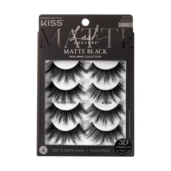 Photo 1 of KISS Products Lash Couture Matte Black False Eyelashes - Matte Cheviot - 8ct
