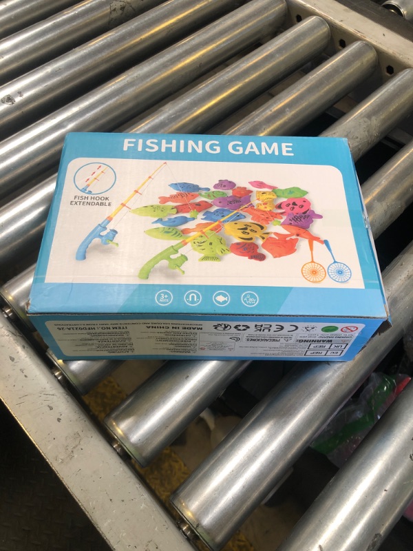 Photo 1 of NIPLOOOW Magnetic Fishing Game Pool Toys for Kids 3-5, Water Table Bathtub Kiddie Party Toy with Pole Rod Net Plastic Floating Fish, Outdoor Toys for Boys Girls Kids Age 3 4 5 6 7 8 Year Old