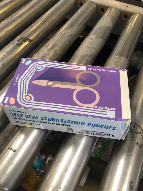 Photo 1 of LA MIERE 200P 3.5" X 6.5" Self Sterilization Pouches for Dental Offices, Autoclave Pouch 200 Pouches Per Box, 1 Box (3.5"X6.5")