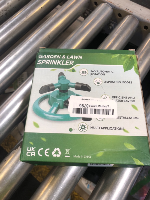 Photo 1 of Garden Sprinkler, Adjustable 360 Degree Rotation Lawn Sprinkler, Large Area Coverage, Multipurpose Yard Sprinklers for Plant Irrigation and Kids Playing