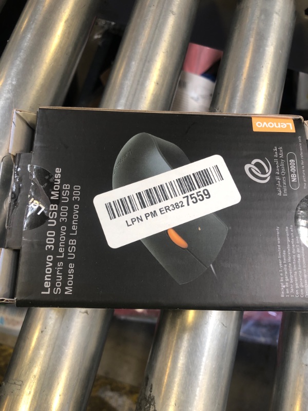 Photo 1 of Lenovo 300 USB Wired Computer Mouse - Full Size Optical Ambidextrous Mouse with 1600 DPI, Reliable USB-A Wired Connection, Easy 3-Button Navigation – Long Lasting, Durable Basic Mouse, Black