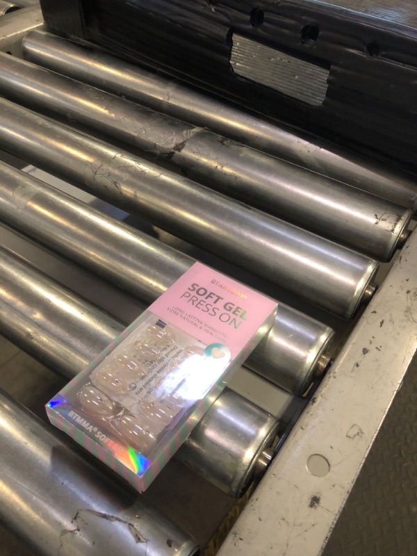 Photo 1 of BTArtbox Press On Nails Short - Pearl Accents Chrome Almond Press On Nails with Glue for Women, Opaque Soft Gel Glue On Nails in 16 Sizes - 32 Stick On Nails Kit, Tidal Pearl