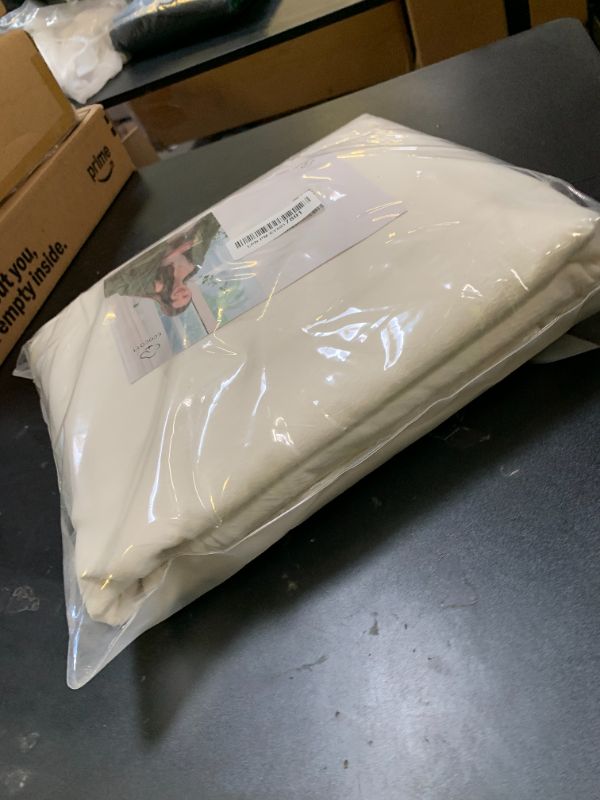 Photo 1 of ECOCOTT White Duvet Cover Queen Size, 100% Washed Cotton 1 Duvet Cover with Zipper and 2 Pillowcases, Ultra Soft and Easy Care Breathable Bedding Set (White, Queen)
