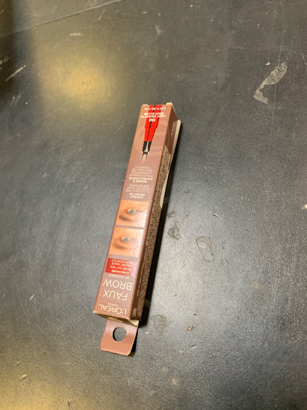 Photo 1 of L'Oreal Paris Faux Brow, Hair-Like, Filling Eyebrow Pen with Double-Brush Tip, Fast & Precise Eyebrow Makeup, Light Brunette, 0.04 Fl Oz