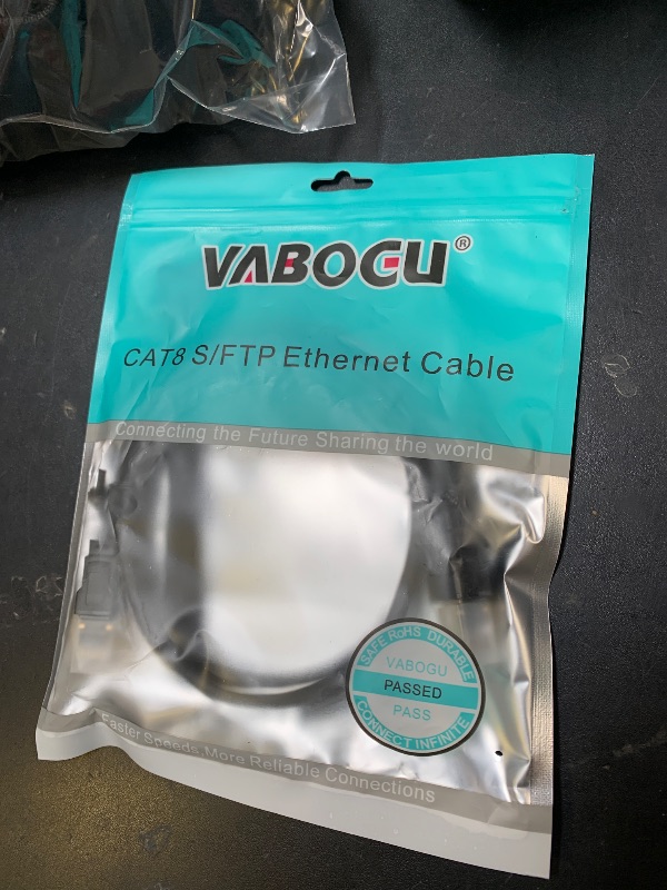 Photo 1 of Vabogu Cat 8 Ethernet Cable, 3ft Heavy Duty High Speed Internet Network Cable, 26AWG, 2000Mhz 40Gbps with Gold Plated RJ45 Connectors, Shielded for Indoor & Outdoor Use