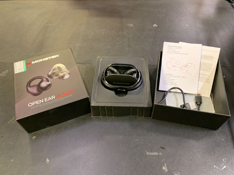 Photo 1 of Monster Open Ear AC600 Headphones, Bluetooth 5.4 Wireless Earbuds with HiFi Stereo, Clip-On Earbuds with ENC Clear Call, 21H Playtime, Touch Control, IPX6 Waterproof Wireless Headphones for Outdoor