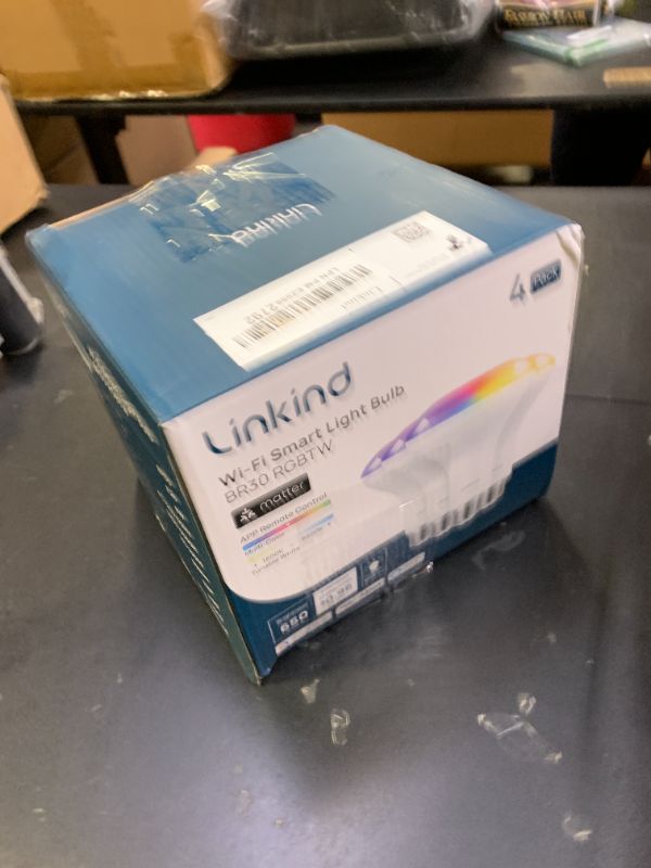 Photo 1 of Linkind Matter Smart Light Bulb, BR30 Smart Bulbs, Recessed LED Color Changing Light Bulbs RGBTW, E26 Smart Flood Light Bulbs 650LM 60W Work with Alexa, Apple Home, Google Home, SmartThings, 4Pack