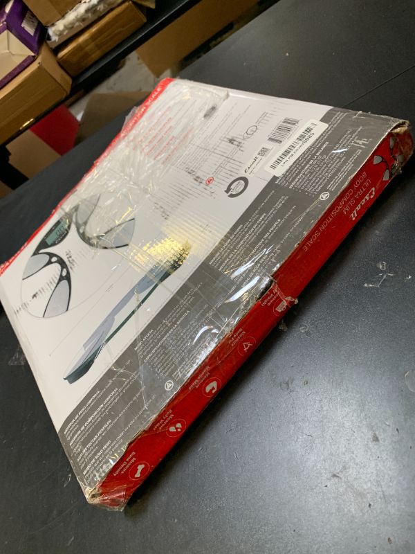 Photo 1 of Escali Ultra Slim Body Composition Scale with Bioelectrical Impedance Analysis, Calculates Body Fat, Water, Lean Muscle and Bone Mass