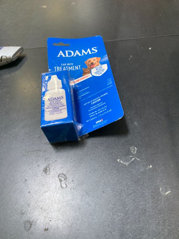 Photo 1 of Adams Ear Mite Treatment For Dogs and Cats Over 12 Weeks, Kills Ear Mites On Contact, Relief For Dogs and Cats Suffering From Ear Mites, Soothing Aloe and Lanolin Formula .5 Fl Oz