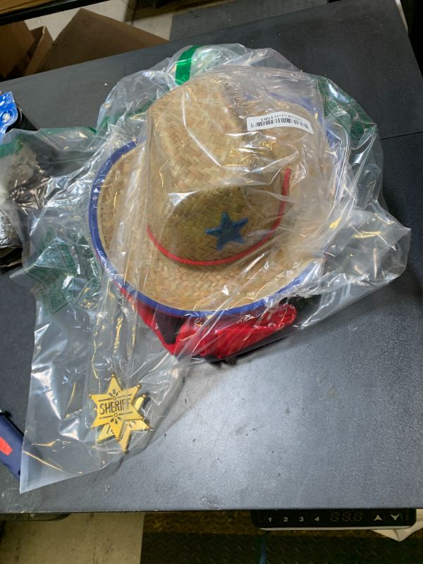 Photo 1 of Funny Party Hats Sheriff Costume - Cowboy Hat with Cowboy Accessories - Western Sheriff Set