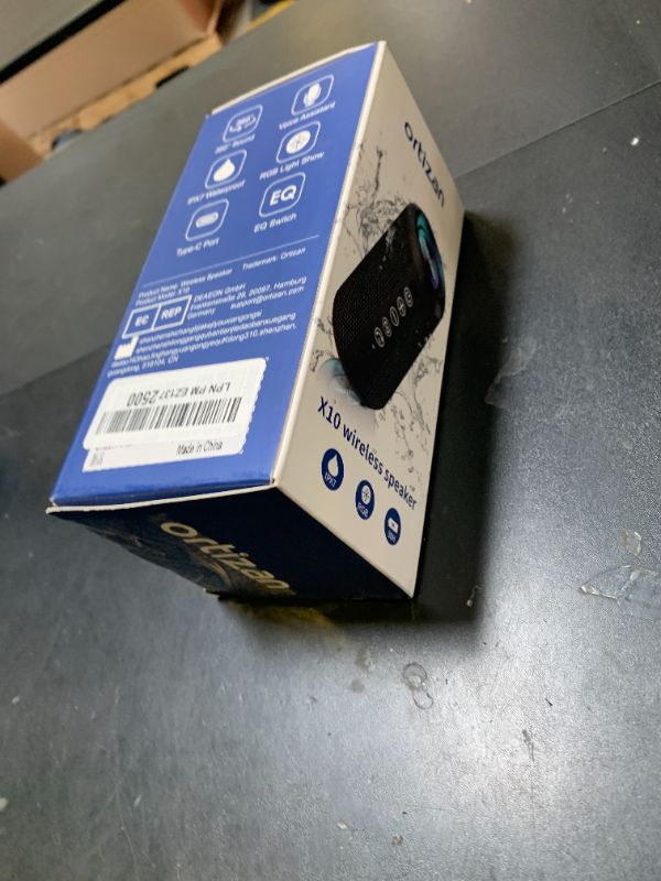 Photo 1 of Ortizan Portable Bluetooth Speaker: IPX7 Waterproof, 24W Loud Sound, Deep Bass, Bluetooth 5.3, LED Lights, Wireless Stereo Pairing, 30H Playtime, for Home/Outdoor/Party/Beach, Birthday Gift (Black)