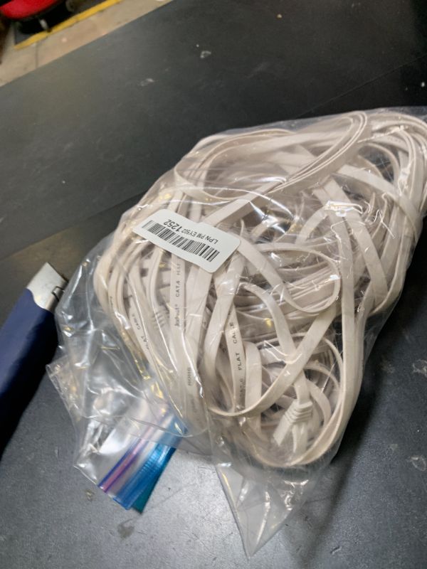 Photo 1 of Jadaol Cat 6 Ethernet Cable 100 ft, Outdoor & Indoor 10Gbps Support Cat8 Cat7 Network, Flat RJ45 Internet LAN Computer Patch Cable for Router, Modem, Switch, Gaming Consoles, Streaming Devices, White