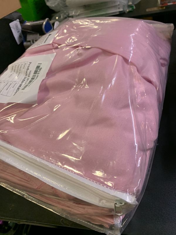 Photo 1 of Aocoz Round Tablecloth 120 Inch 6 Pack Pink Tablecloths Washable Decorative Linen Polyester Table Clothes Cover for Dining Table Banquets Buffet Parties and Wedding