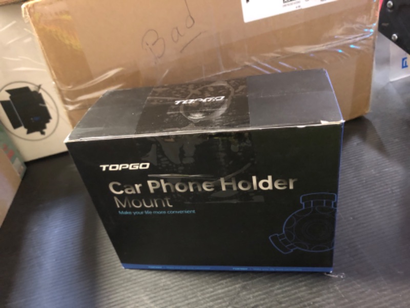 Photo 1 of TOPGO [Upgraded Cup Phone Mount Wireless Charger, Universal Cell Phone Holder Car Charger Wireless Charger Cup Phone Holder Fast Charging for iPhone16 Pro Max, Samsung Galaxy - Black