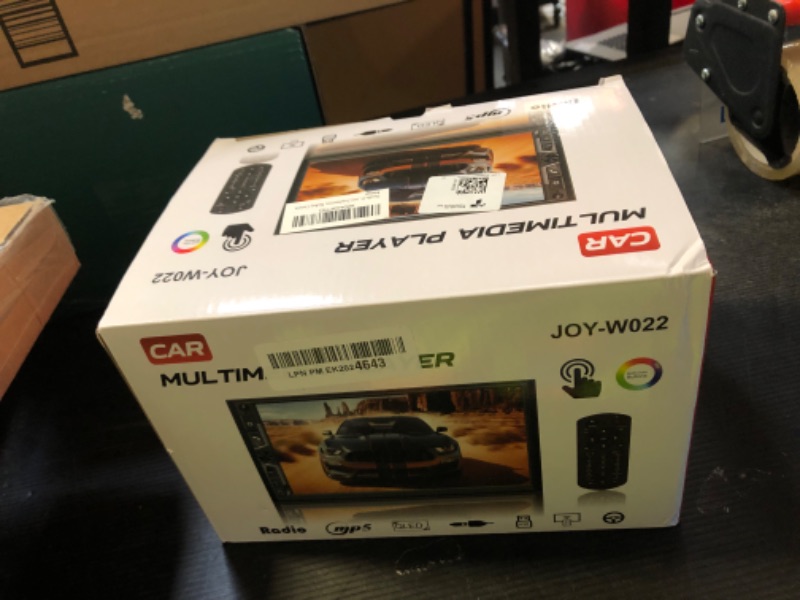 Photo 1 of SJoyBring 7" QLED Double Din Car Stereo - Wireless Apple CarPlay & Android Auto, 240W 4.2CHN, SWC, Bluetooth, FM/AM Car Radio, 2 Subwoofers Outputs, Backup Camera
