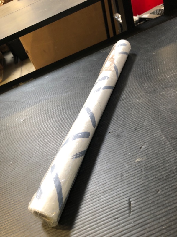 Photo 1 of Modern Stripe Peel and Stick Wallpaper 16.1In X 78.7In Light Blue and White Geometric Wallpaper Stripe Herringbone Contact Paper Self Adhesive Removable Waterproof Wall Paper
